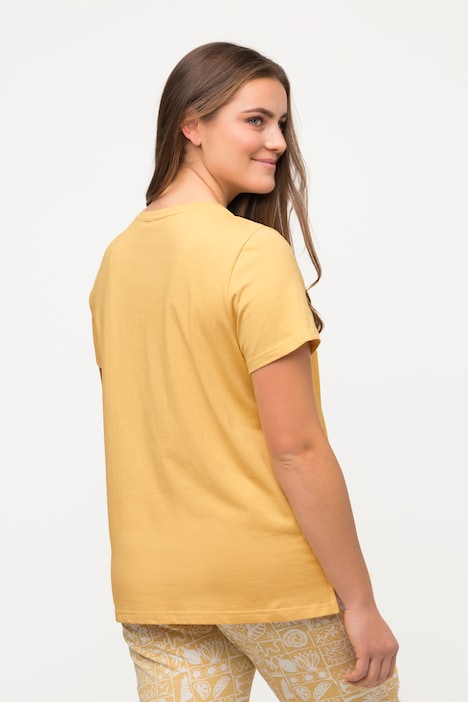 Pyjama-Shirt, Rundhals, Halbarm, Biobaumwolle