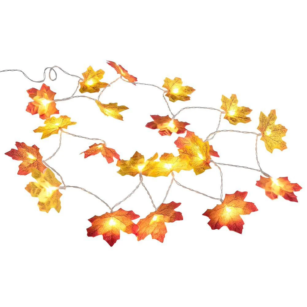 Guirlande lumineuse feuilles d'automne L190cm