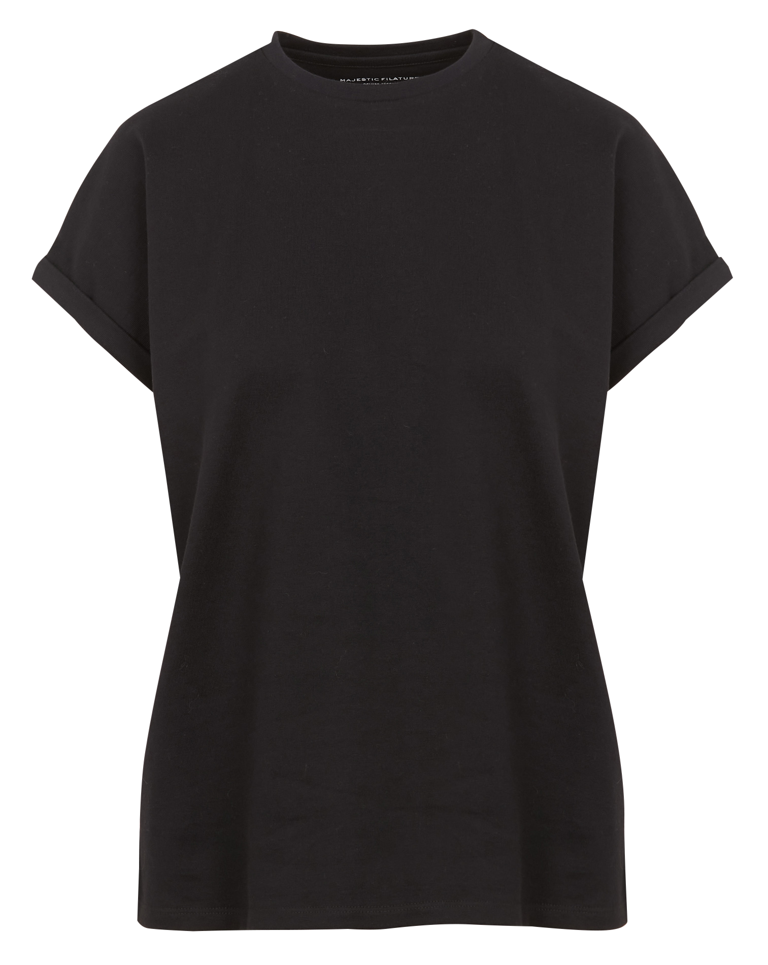Tee-shirt col rond en coton bio | Noir