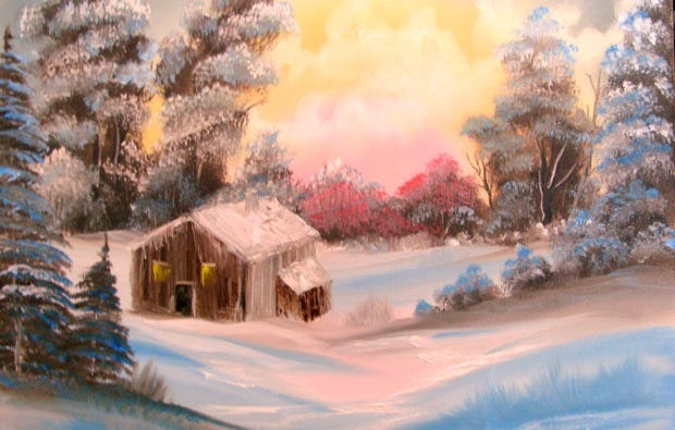 Bob Ross Malkurs Eningen unter Achalm als Geschenkidee
