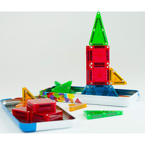 Magna-Tiles micromags i metal-rejseæske - 26 dele