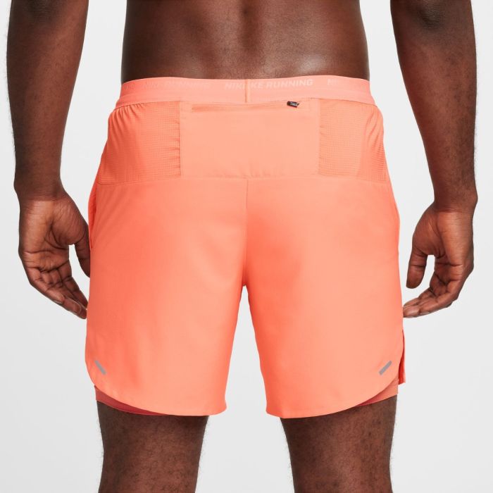 Nike Herre Shorts Dri-FIT Stride 2in1 7 Inch Shorts Orange