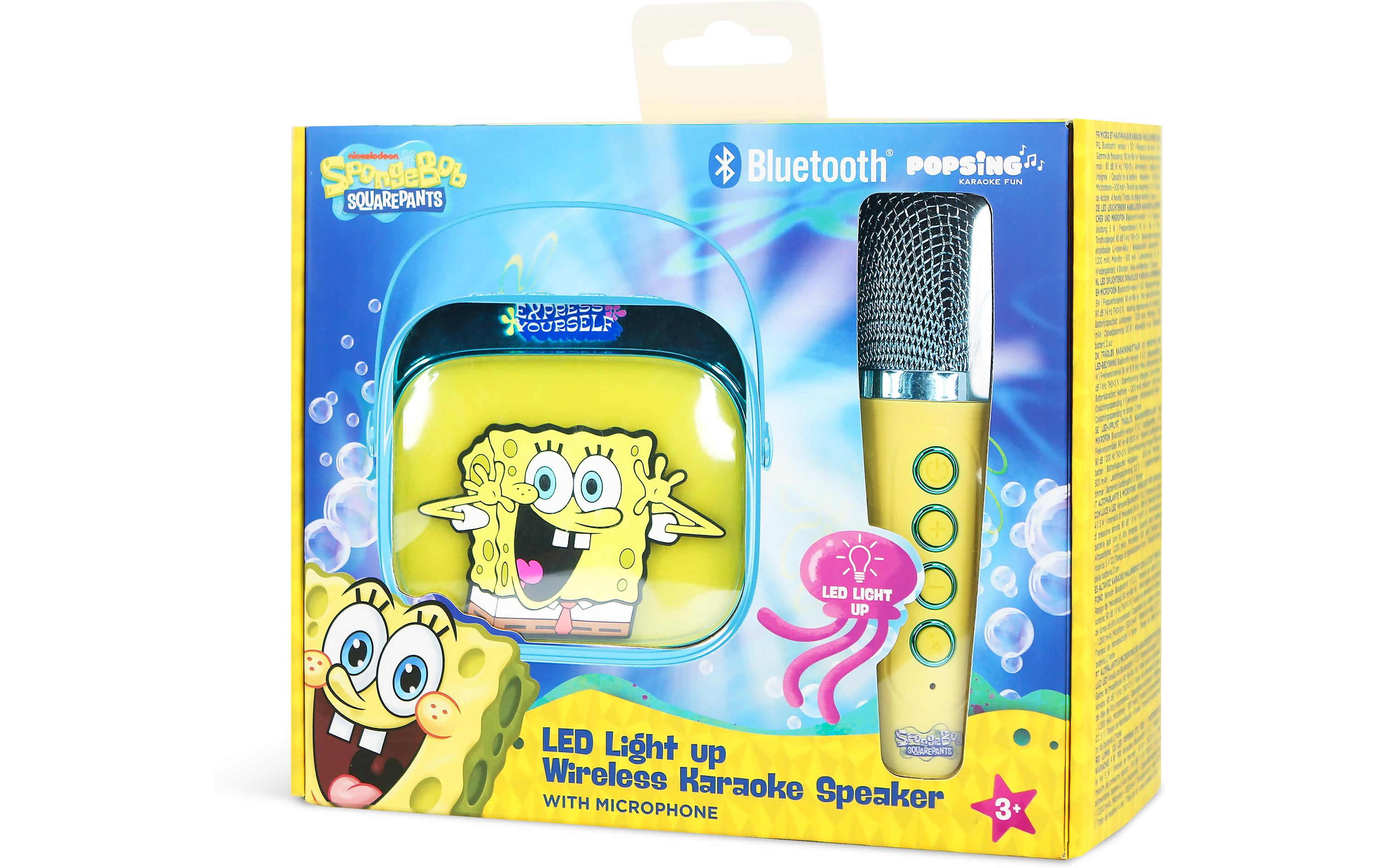 Spongebob LED Wireless Karaoke Lautsprecher und MikrofonMit LED-Leuchten
