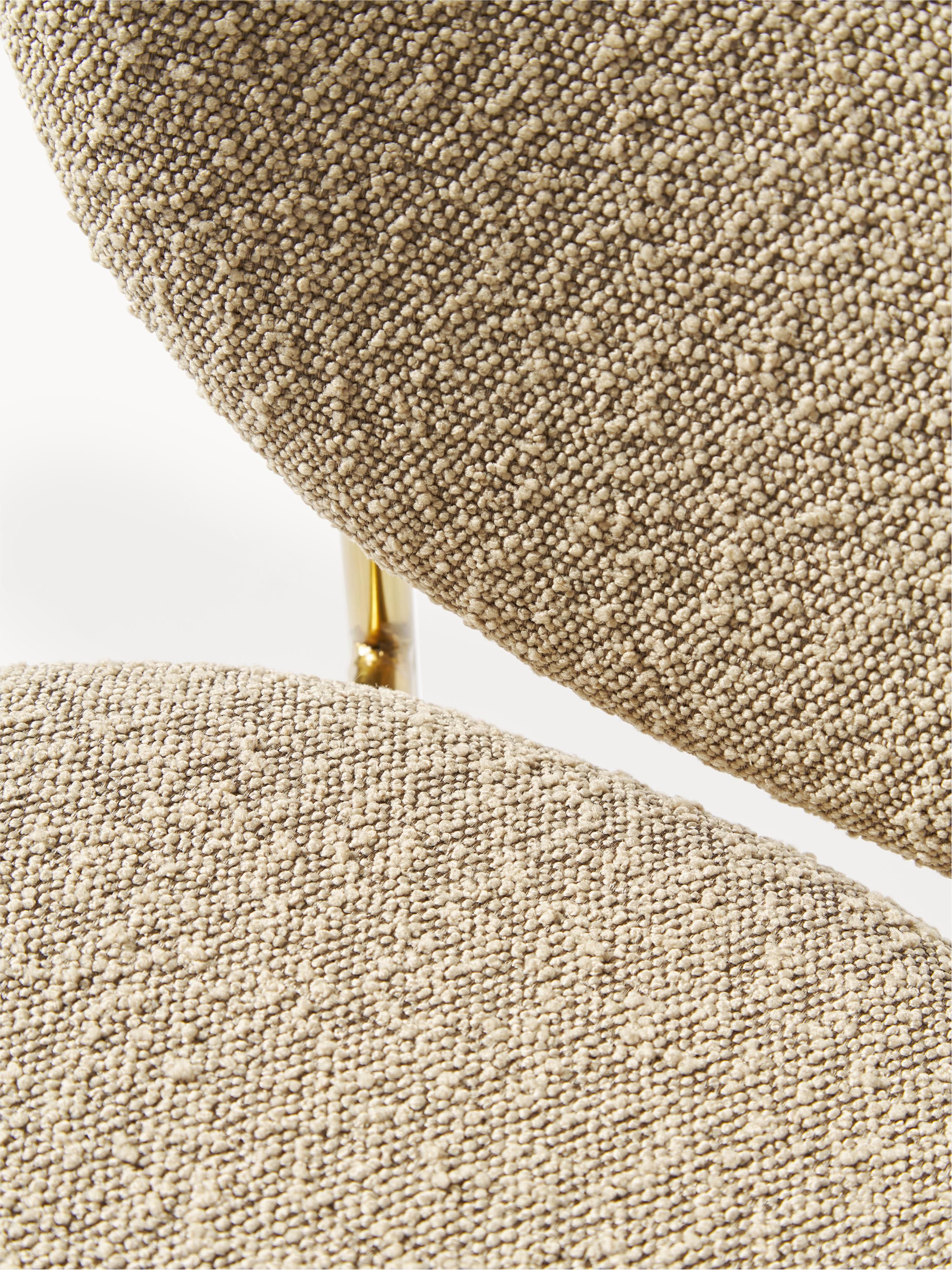 Bouclé gestoffeerde stoelen Ulrica, 2 stuks