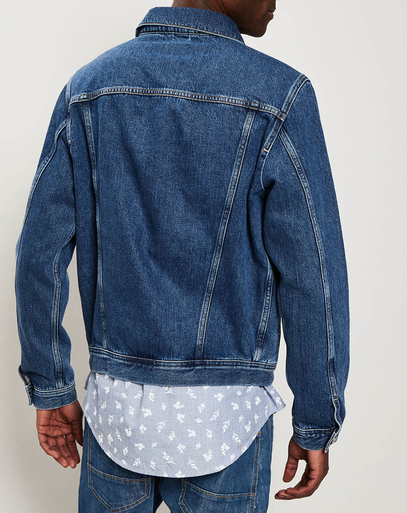 Gant Veste en Jean bleu indigo