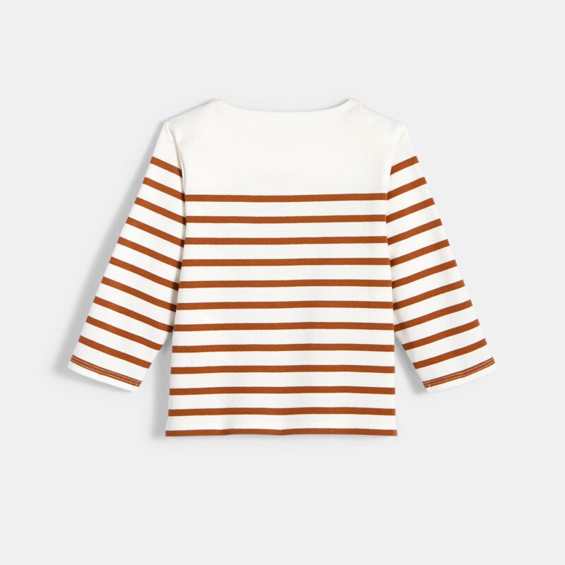 T-shirt marinière marron bébé garçon Marron
