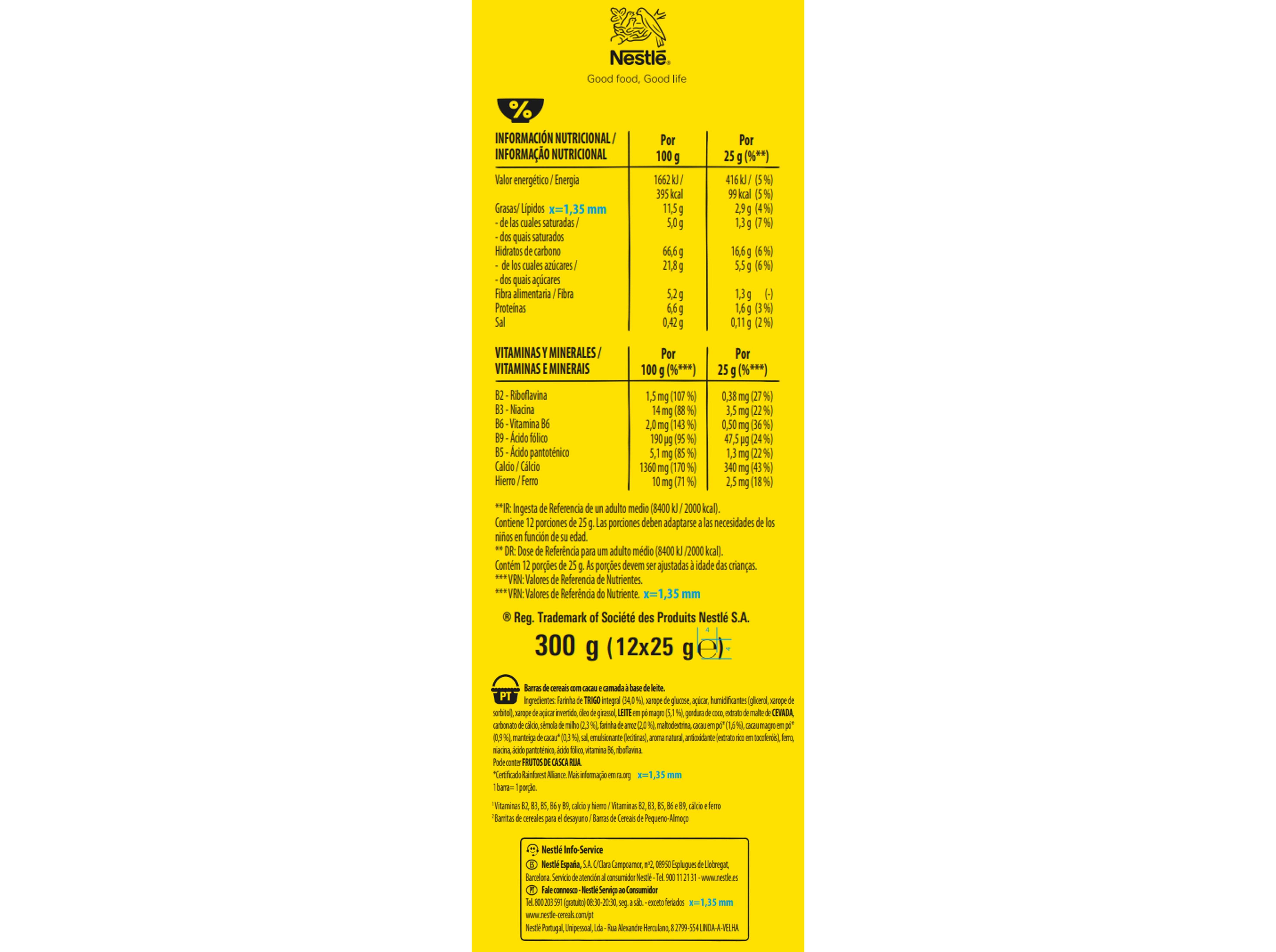BARRA CEREAIS NESQUIK PACK 12 UN