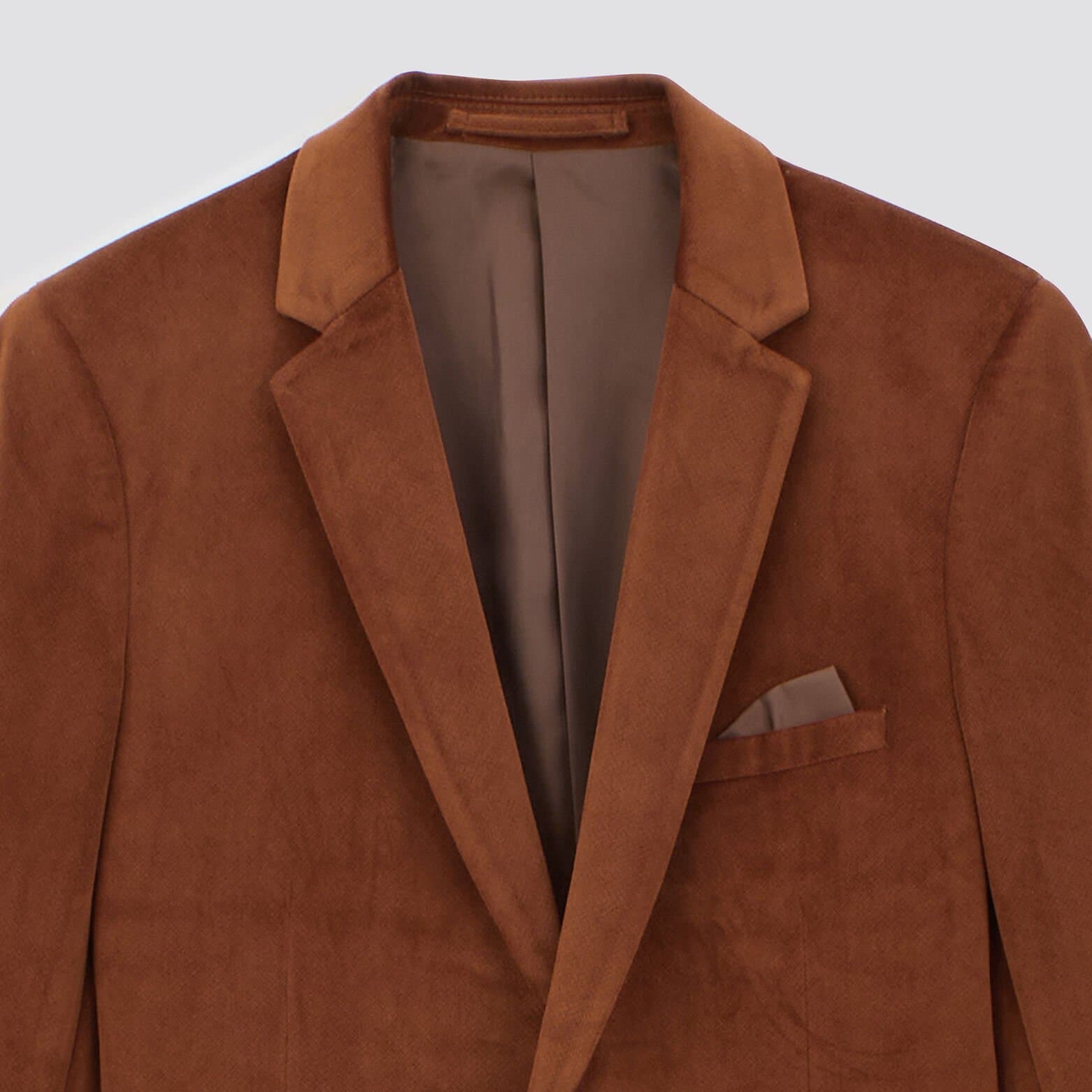 Veste slim en velours Marron