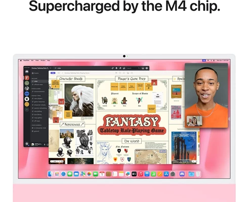 Apple 24-inch iMac - Retina 4,5K display, M4 chip 10-core CPU   10-core GPU, 16GB RAM, 256GB SSD - Pink