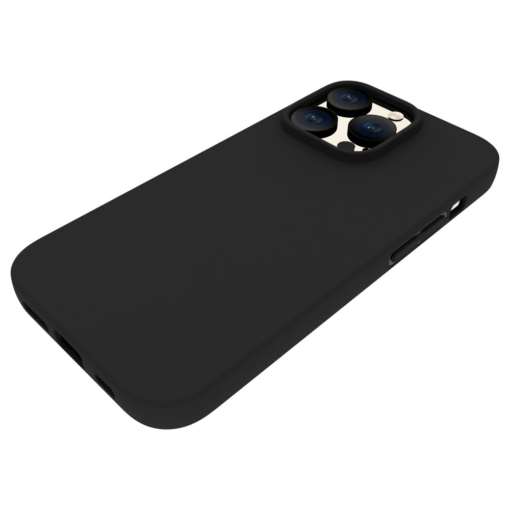 iPhone 15 Pro Gummi Case Hülle Matt - Schwarz