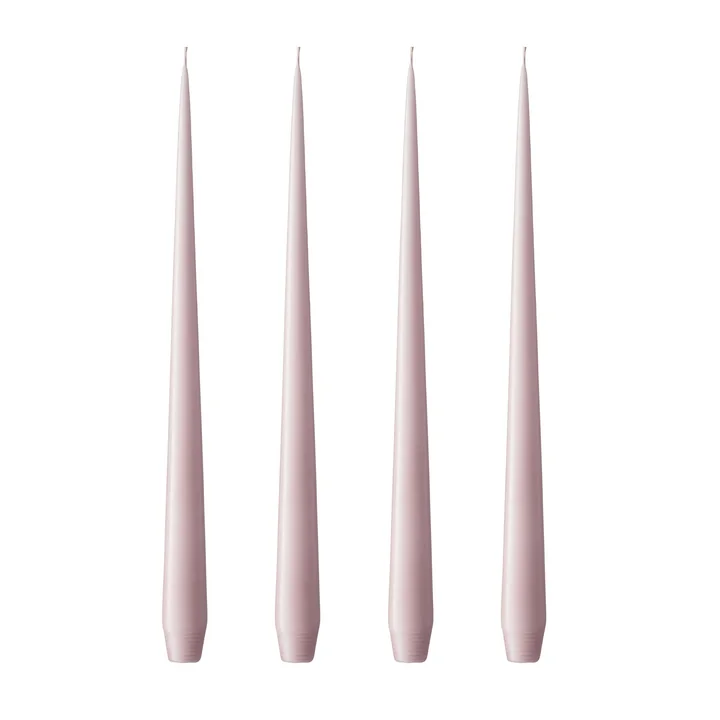 ester & erik - Peitschenkerze, 32 cm, No. 52, soft rose / matt (4er-Set)