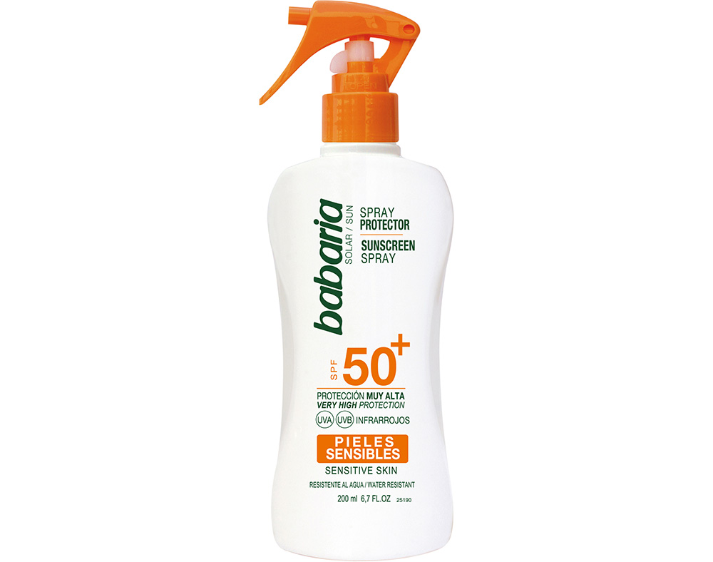 SPRAY BABARIA PROTECTOR SOLAR PELE SENSIVEL F50  200ML