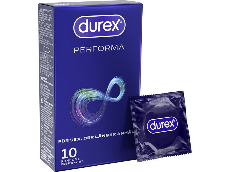 Durex Kondome Performa 10 Stück Hochwertige Präservative zur sicheren Verhütung