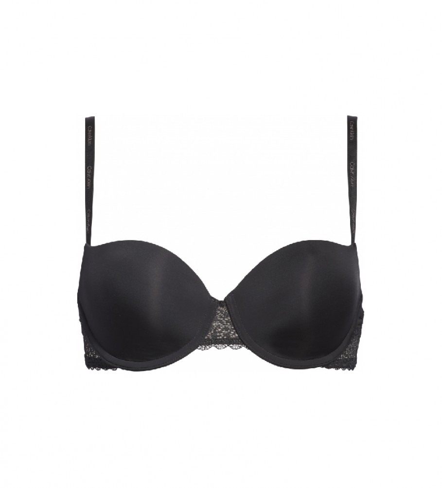 Sutiã balconette preto Calvin Klein Flirty