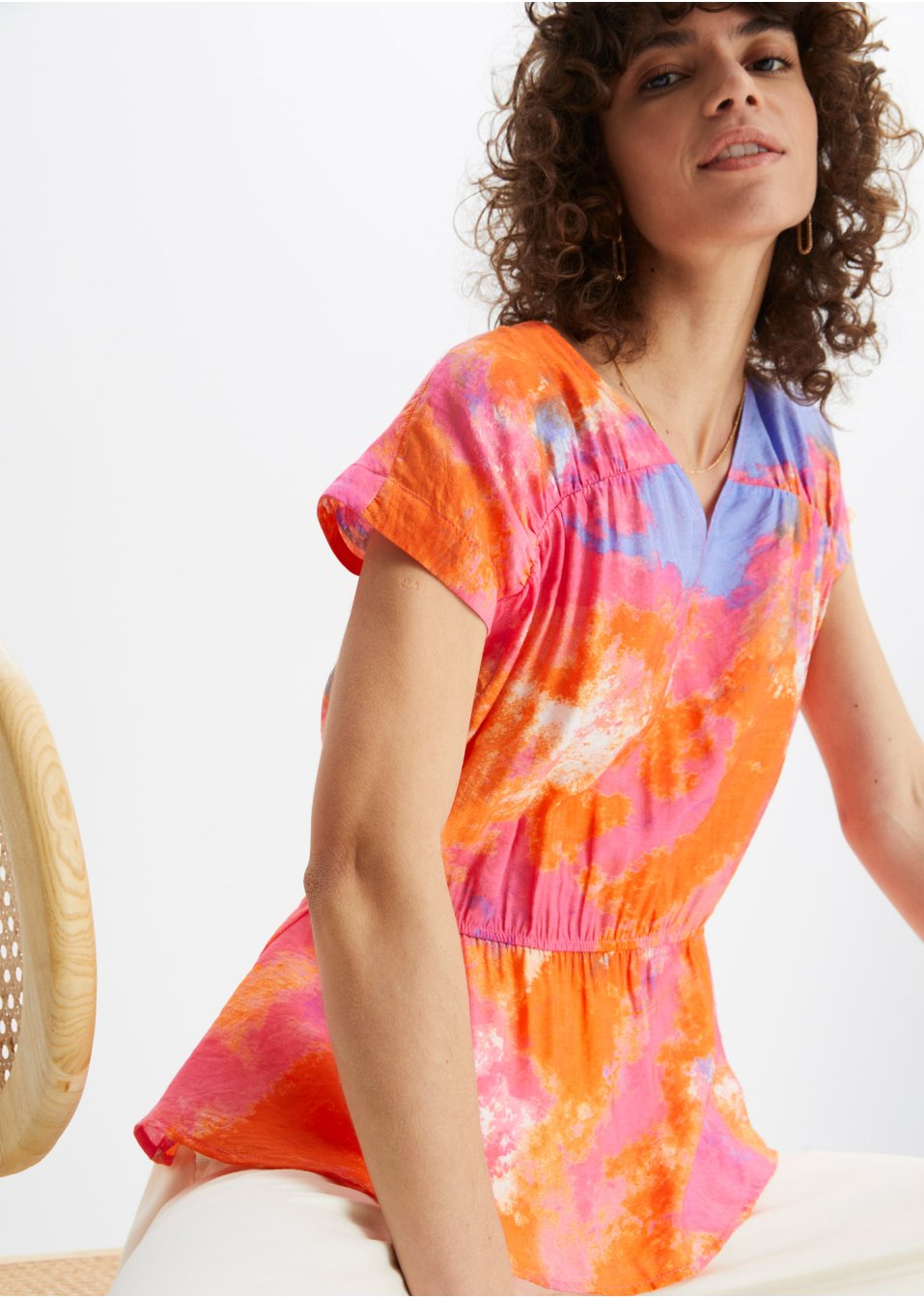 Top-blouse imprimé