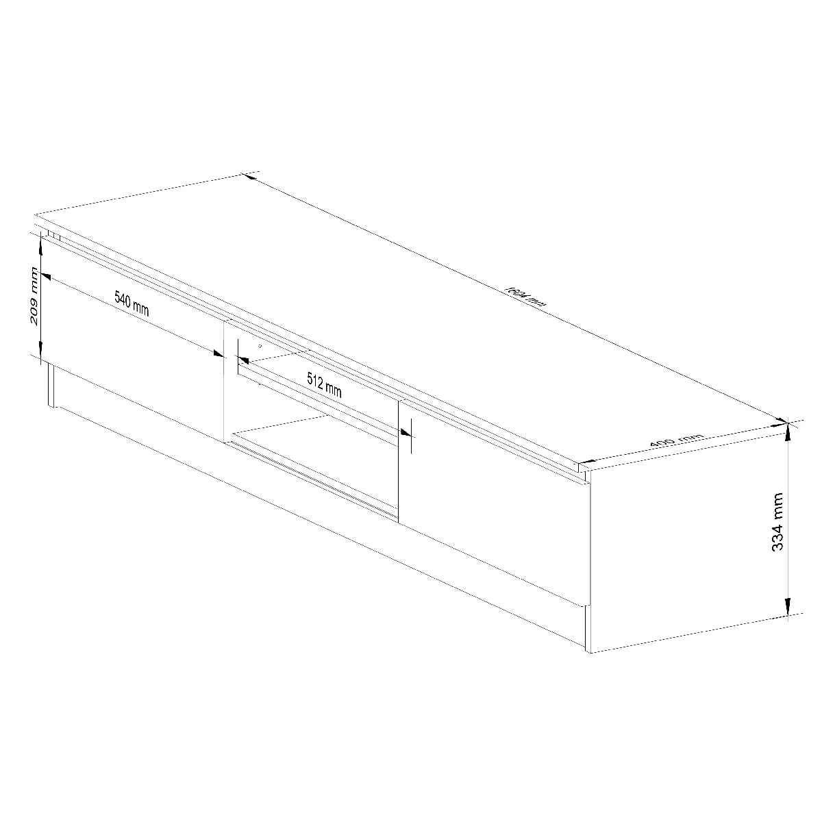 Other Brands Other_Brands Meuble TV GST160 Chêne