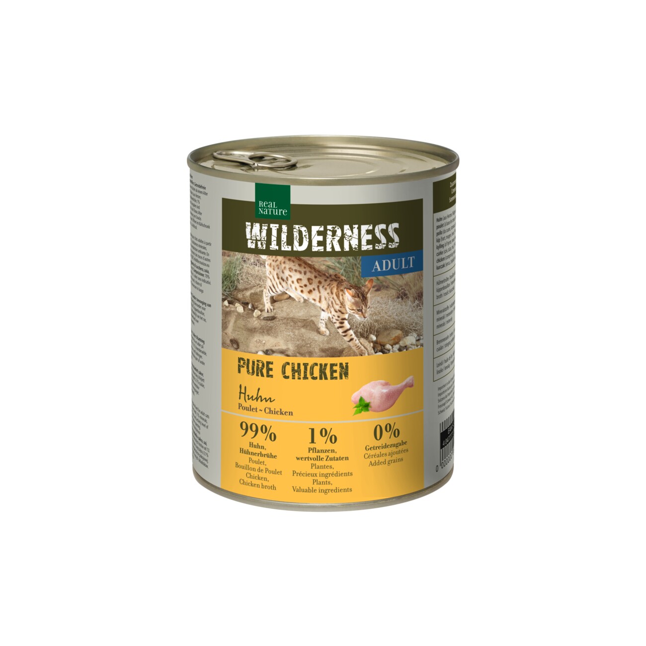 REAL NATURE WILDERNESS Nassfutter Katze, Adult Pure Chicken 6x800 g