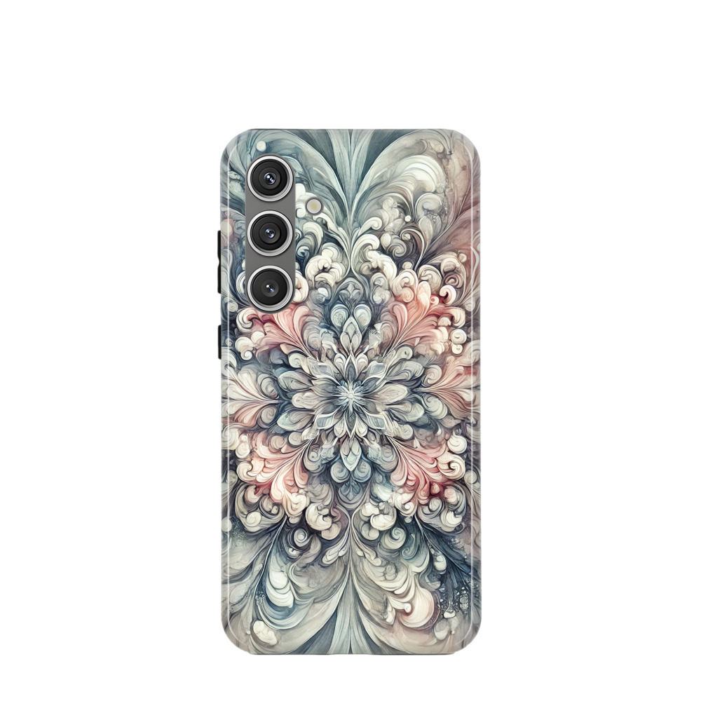 Samsung Galaxy S24 Plus Hybrid (Kunststoff / Gummi) Hülle Aquarell Mandala - Rosegold