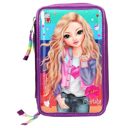 Depesche TOPModel Friends Regenbogen Federtasche 3-Fach lila