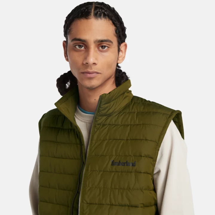 Colete impermeável dobrável Axis Peak para homem, na cor verde.