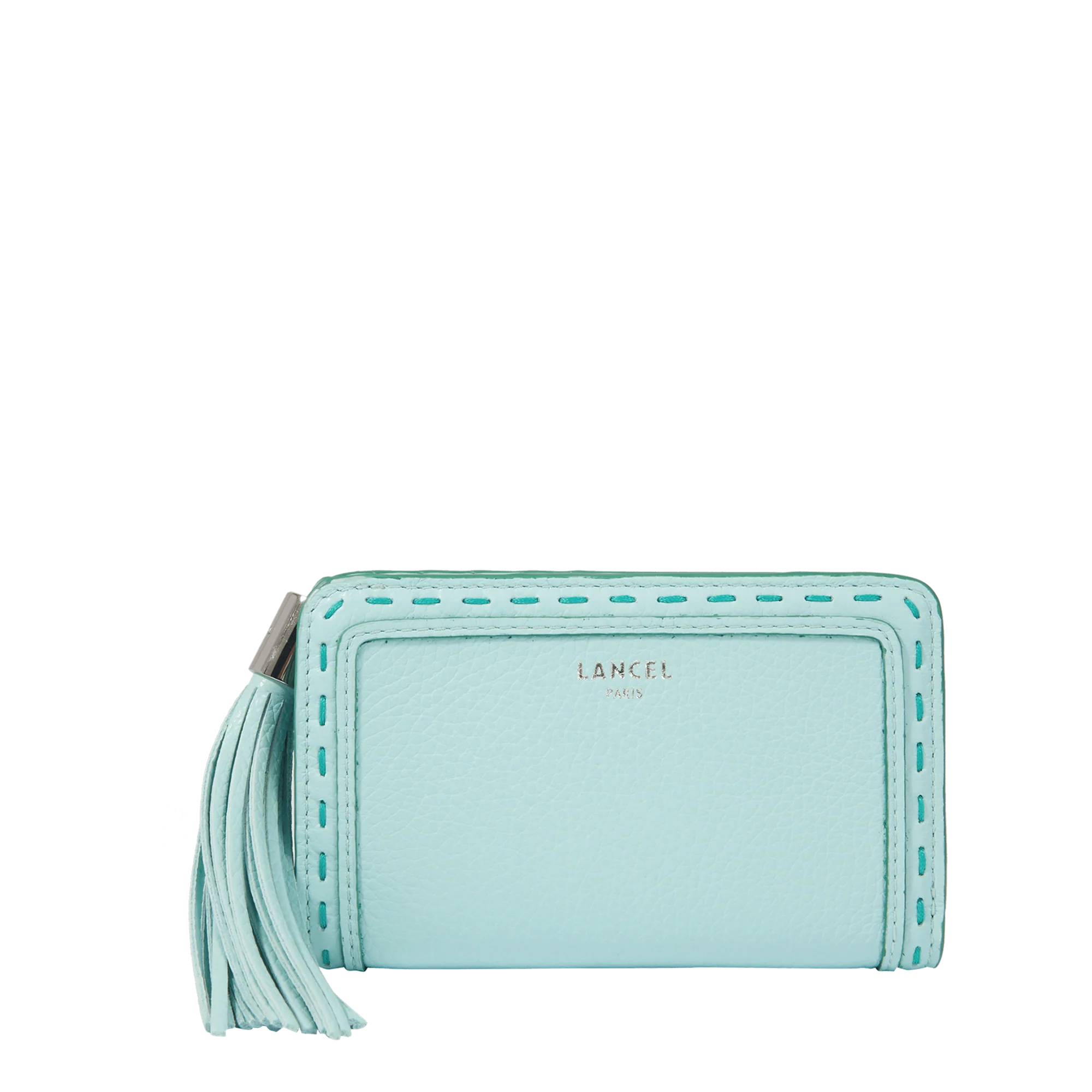 Zipped rectangular compact wallet Premier Flirt de Lancel-Menthe/Emeraude