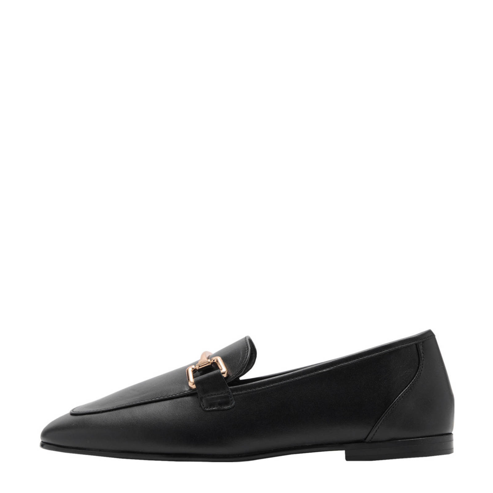 Mango leren loafers zwart