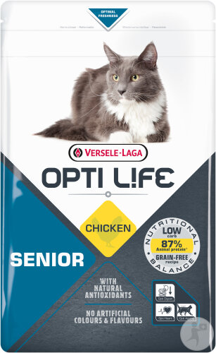 Opti Life Senior Alimentation Chats Au Poulet Sachet 1kg