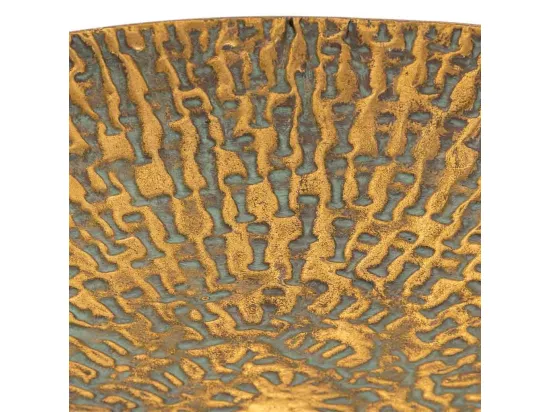 Centre de table en métal doré 47x47x19h