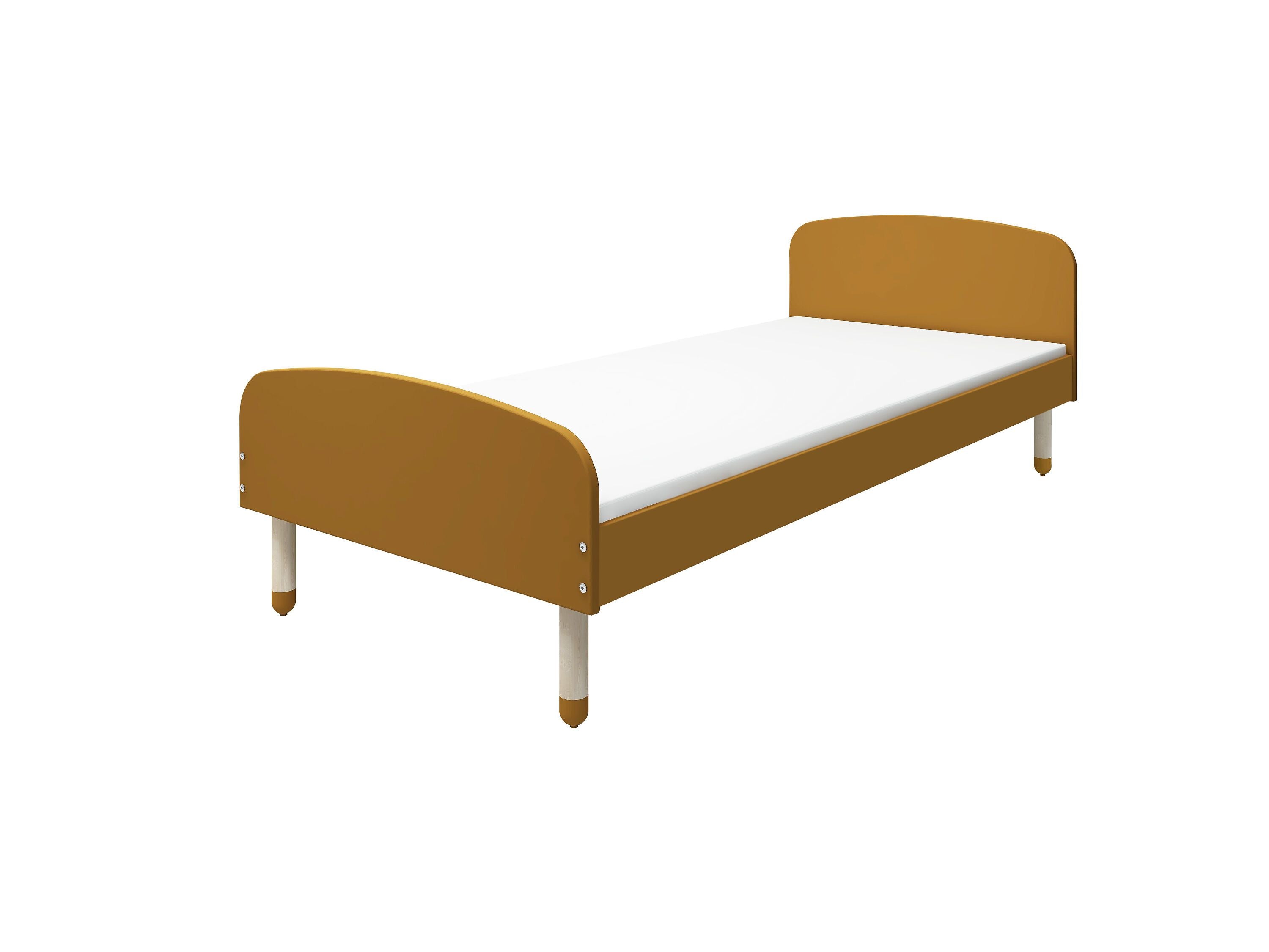 DOTS Einzelbett 90x190,gelb - Gelb / B: 90.0 cm x T: 190.0 cm x H: 72.0 cm