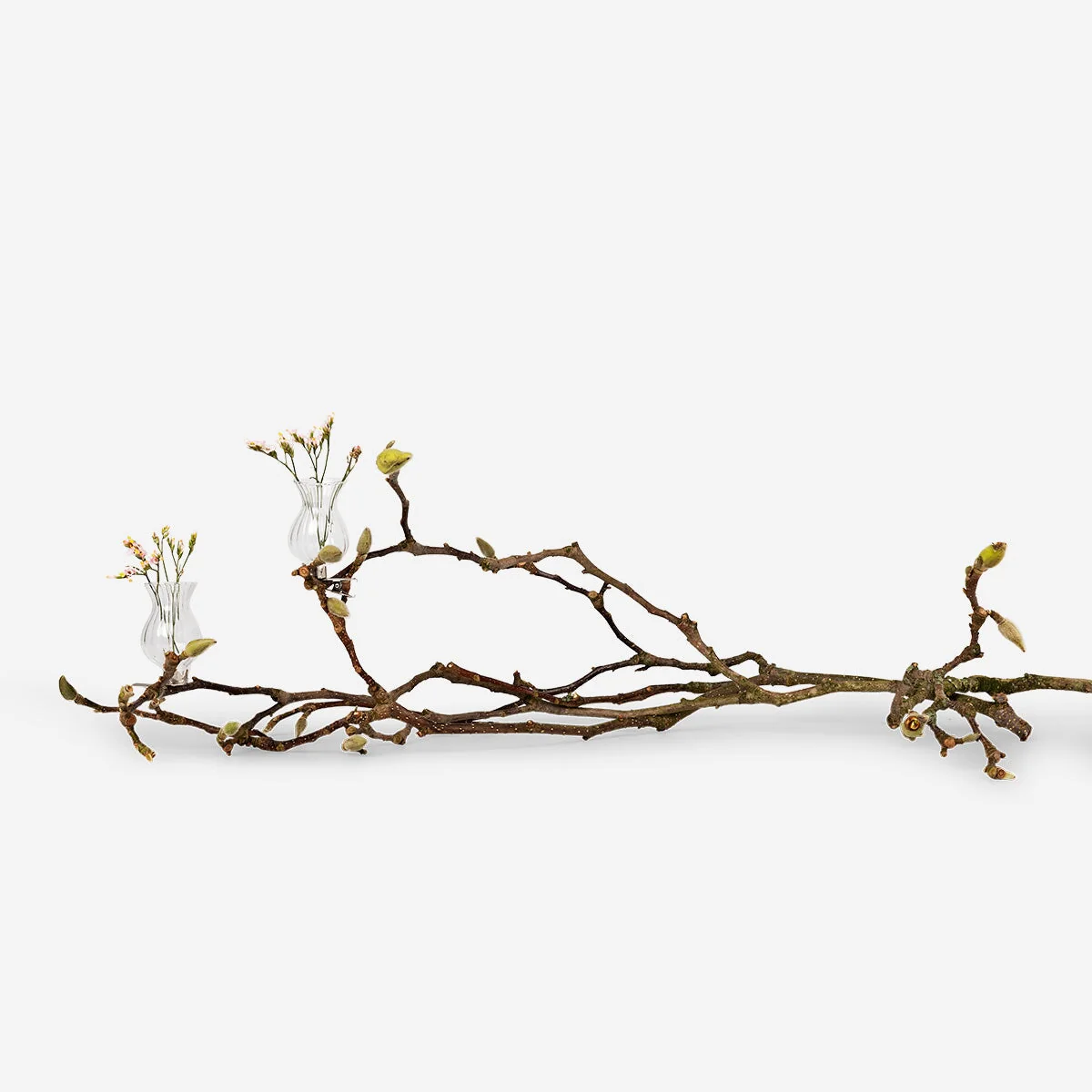 Glasdekorationer med clips til blomster - 2 stk