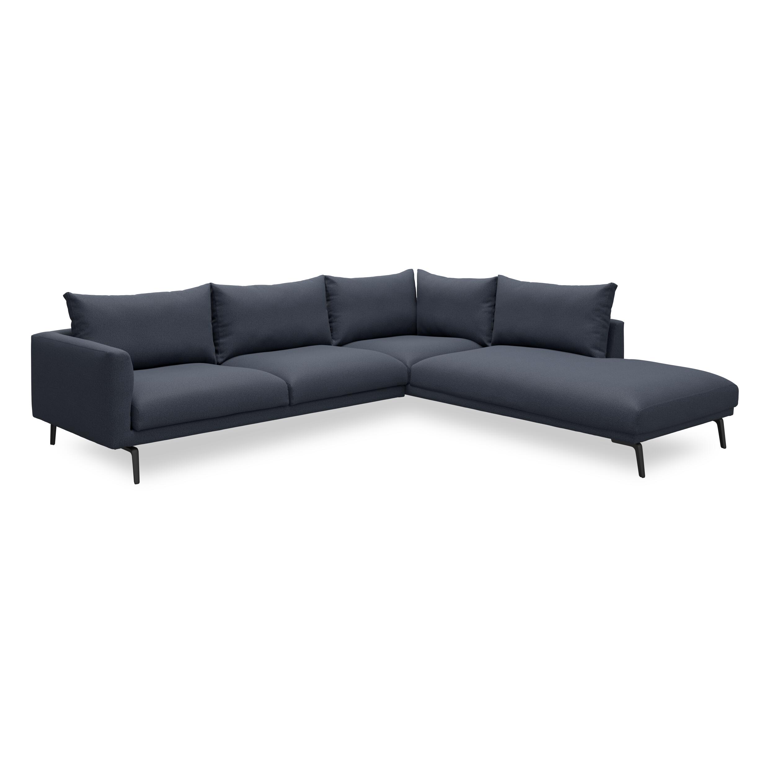 Hallsberg højrevendt sofa med pufafslutning