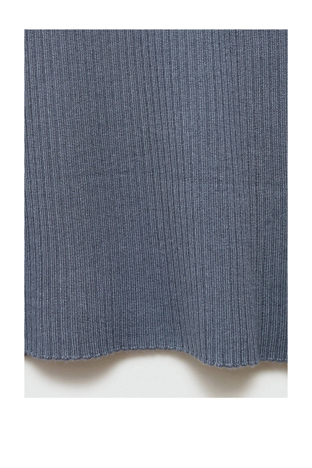 MANGO TEEN ribgebreide bodycon jurk blauw