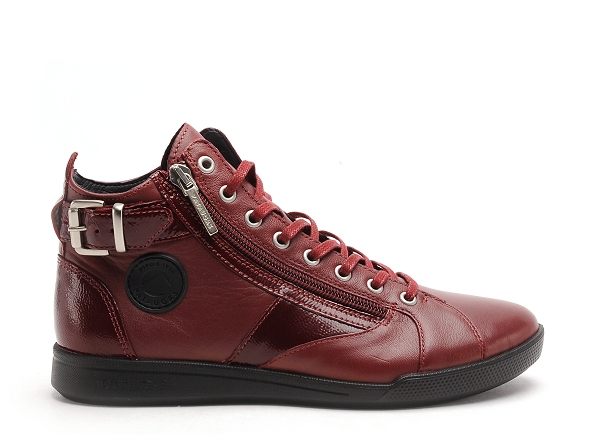 Pataugas boots bottine plates femme palme v f4h bordeaux