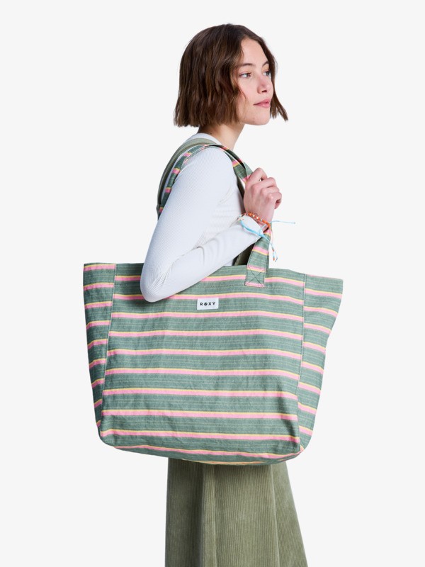 Anti Bad Vibes Grand sac tote Vert Femme