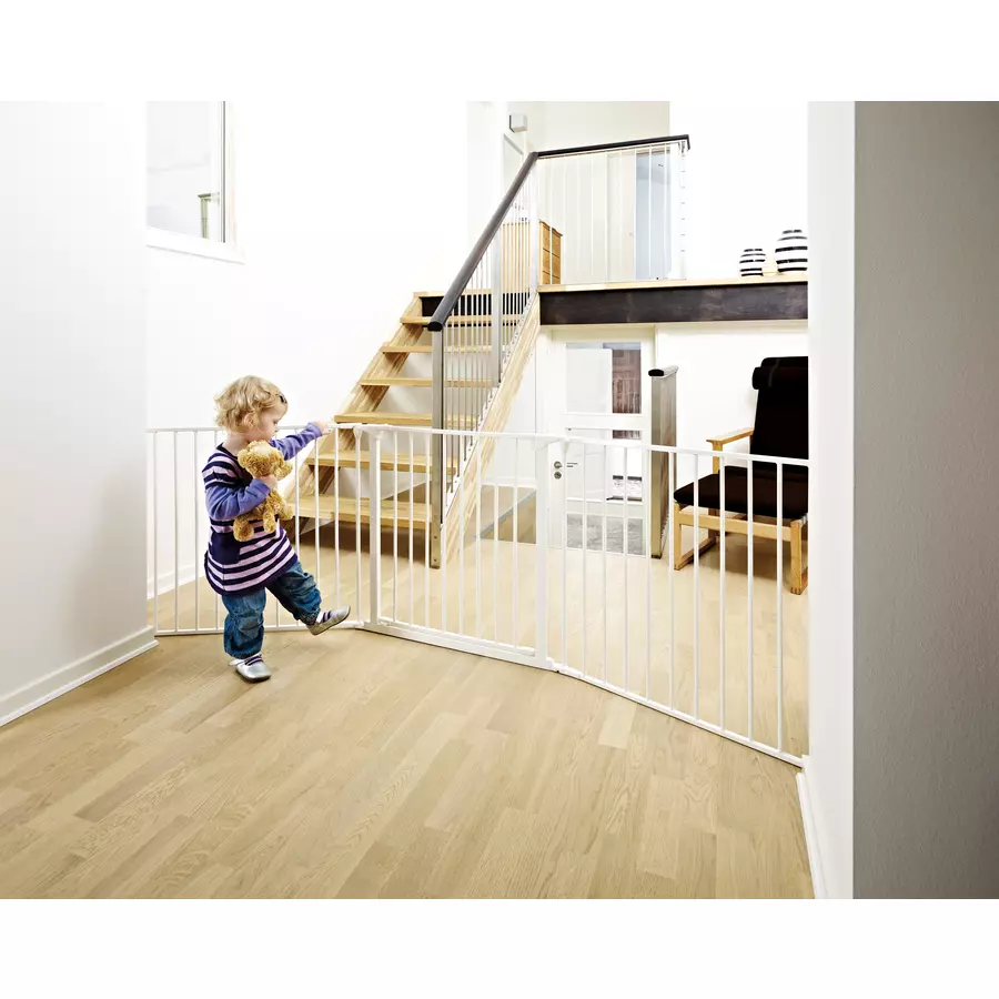 BabyDan Schutzgitter Flex L 90 bis 223 cm, weiß