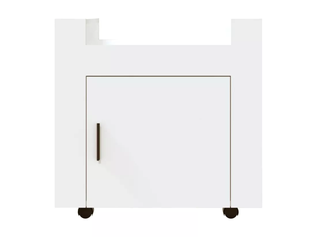 Chariot de bureau Blanc 60x45x60 cm Bois d'ingénierie