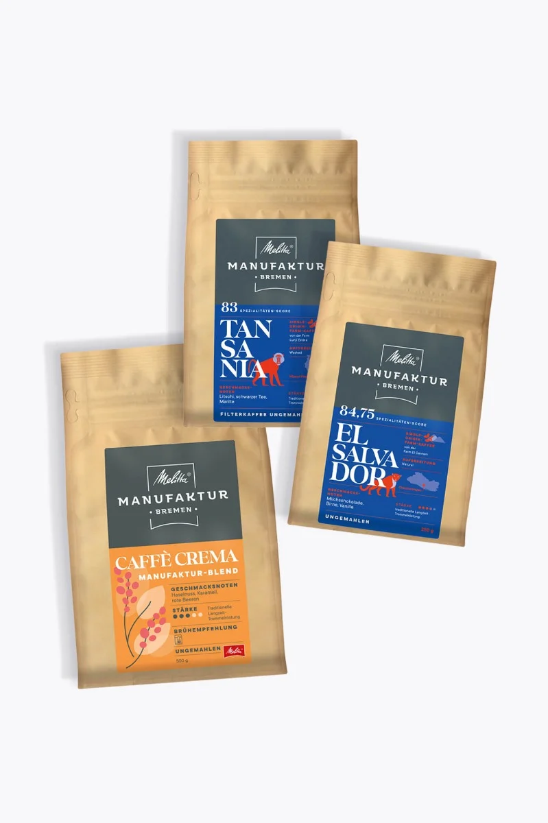 Melitta® Manufaktur Bremen Ganze Bohne Probierpaket