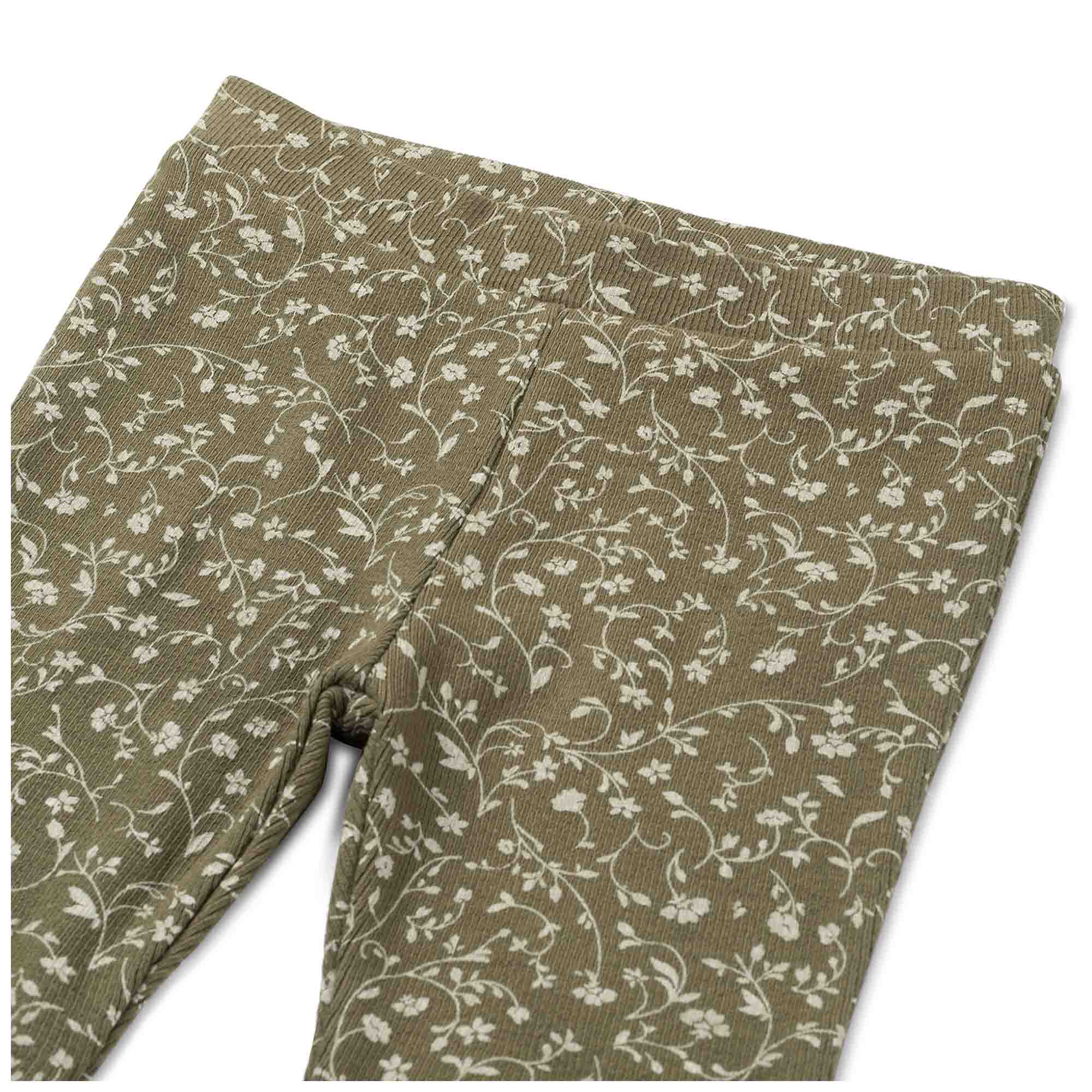 Prénatal peuter broek  bloemen groen