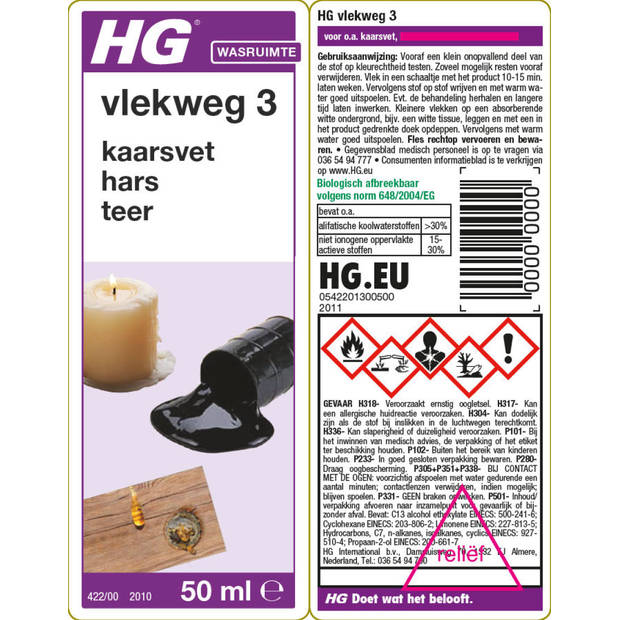 HG vlekweg 3 50 ml