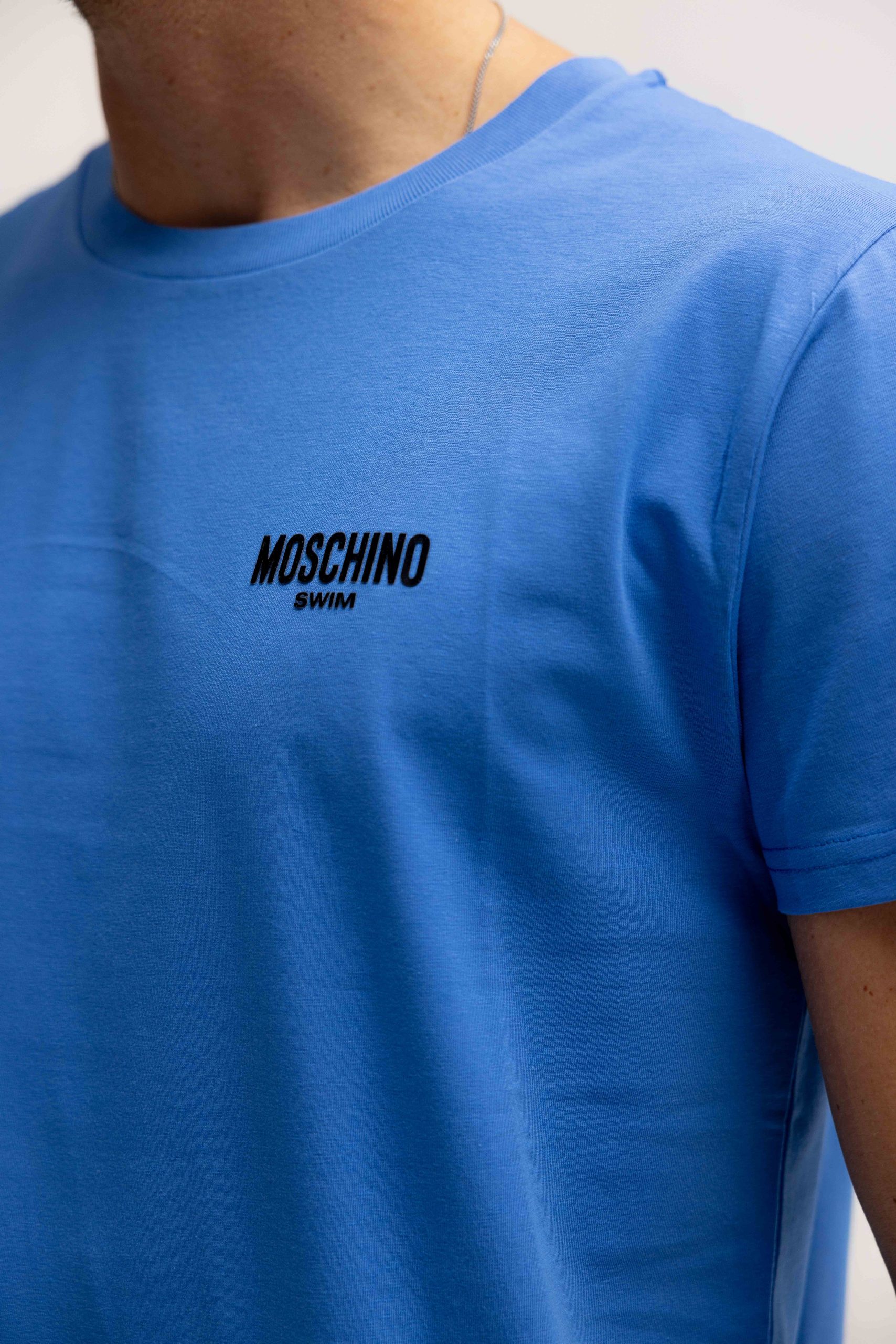 Moschino Swim T-Shirt Heren Blauw