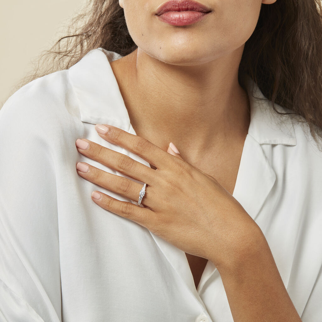 Bague Marie-angelina Argent Blanc Oxyde De Zirconium