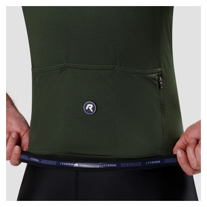 Maillot Manches Courtes Vélo Rogelli Essential II Vert Homme