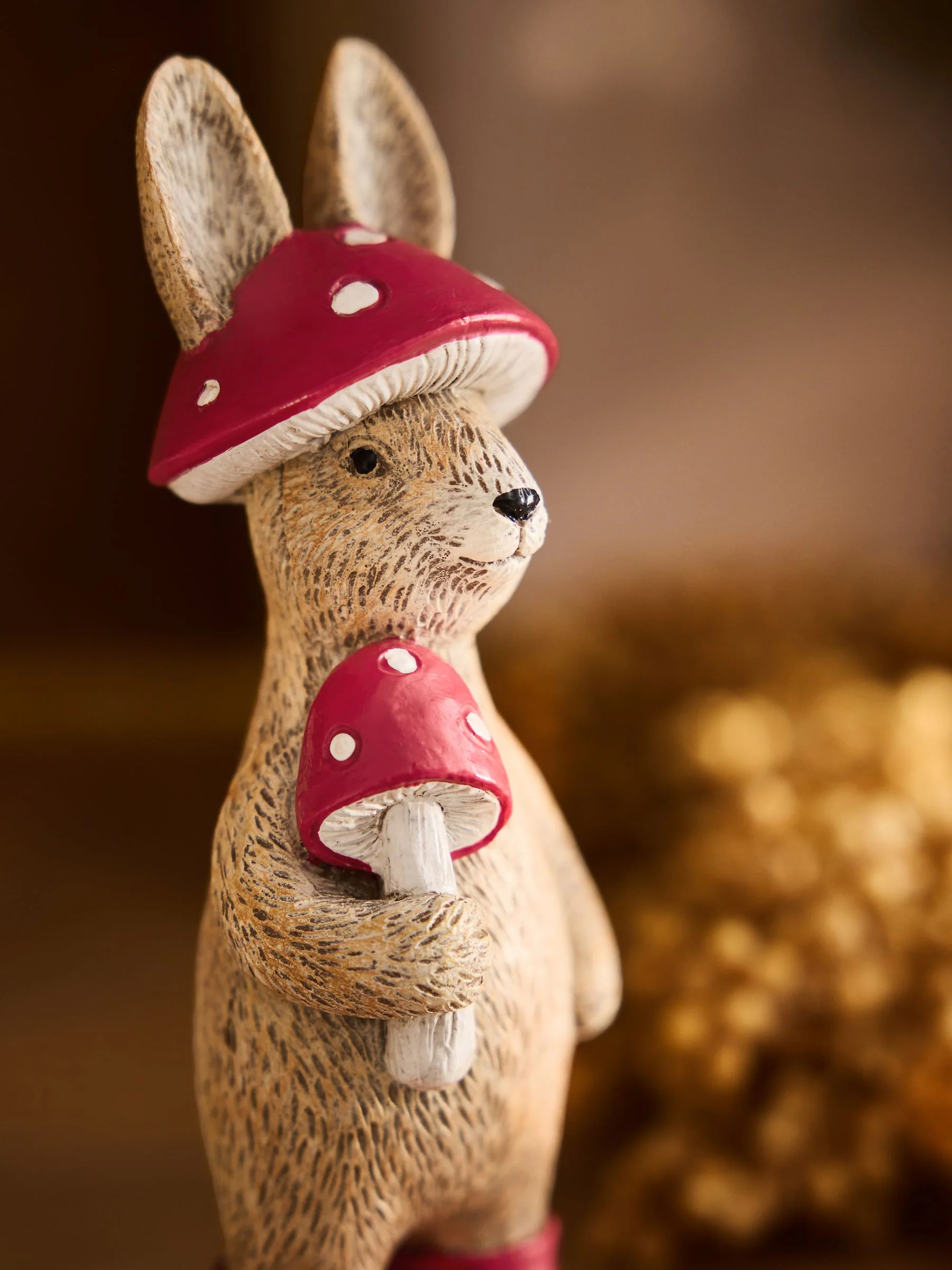 Autumn Rosie Rabbit Mushroom Ornament