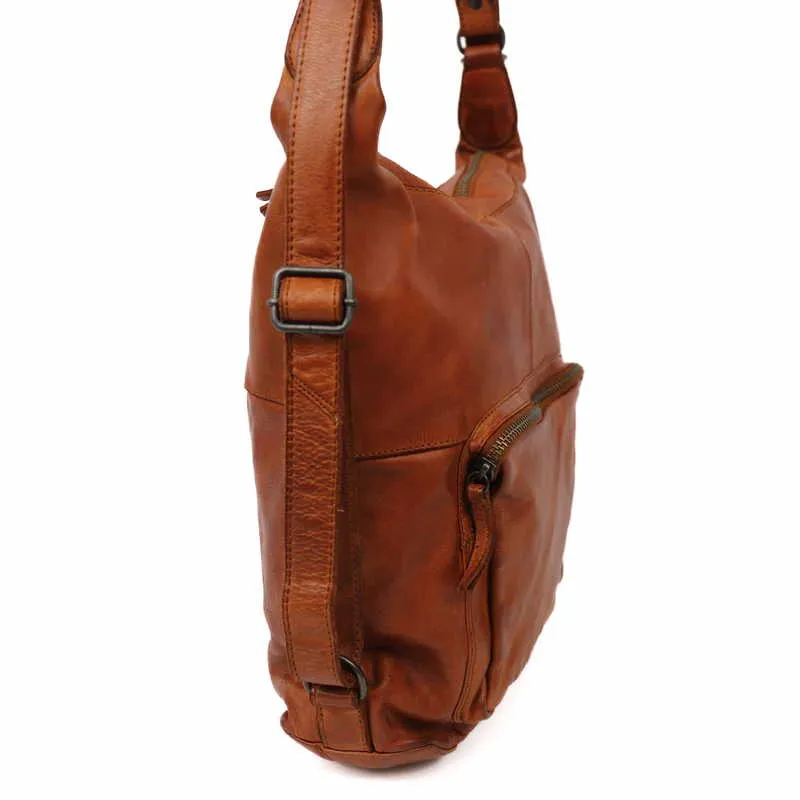 BEAR DESIGN Rucksack Cognac Leder