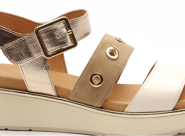 Fugitive nu pieds plats femme kinoa multicolore