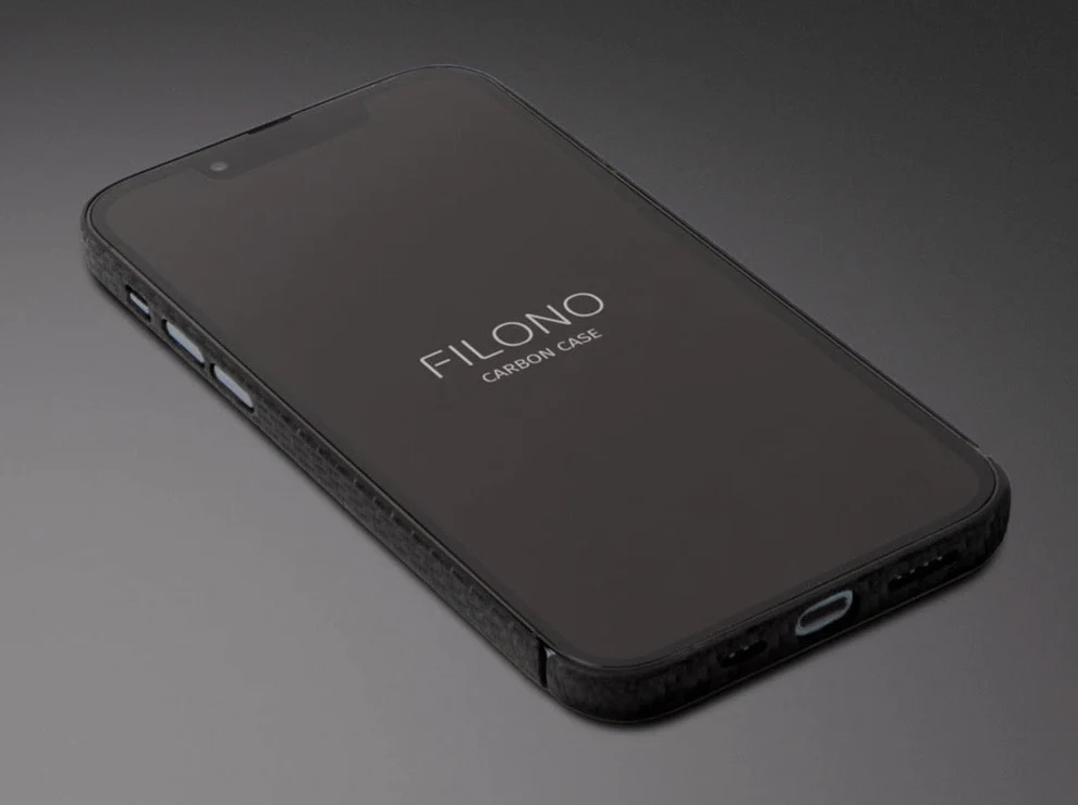 iPhone 15 Pro MagSafe Echtcarboncover Schutzhülle Ultrathin (10.85.0130) - Schwarz