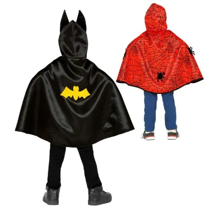 Widmann Kinderkostüm Superheld (Wendekapuzenumhang), 113 cm, 3 - 5 Jahre