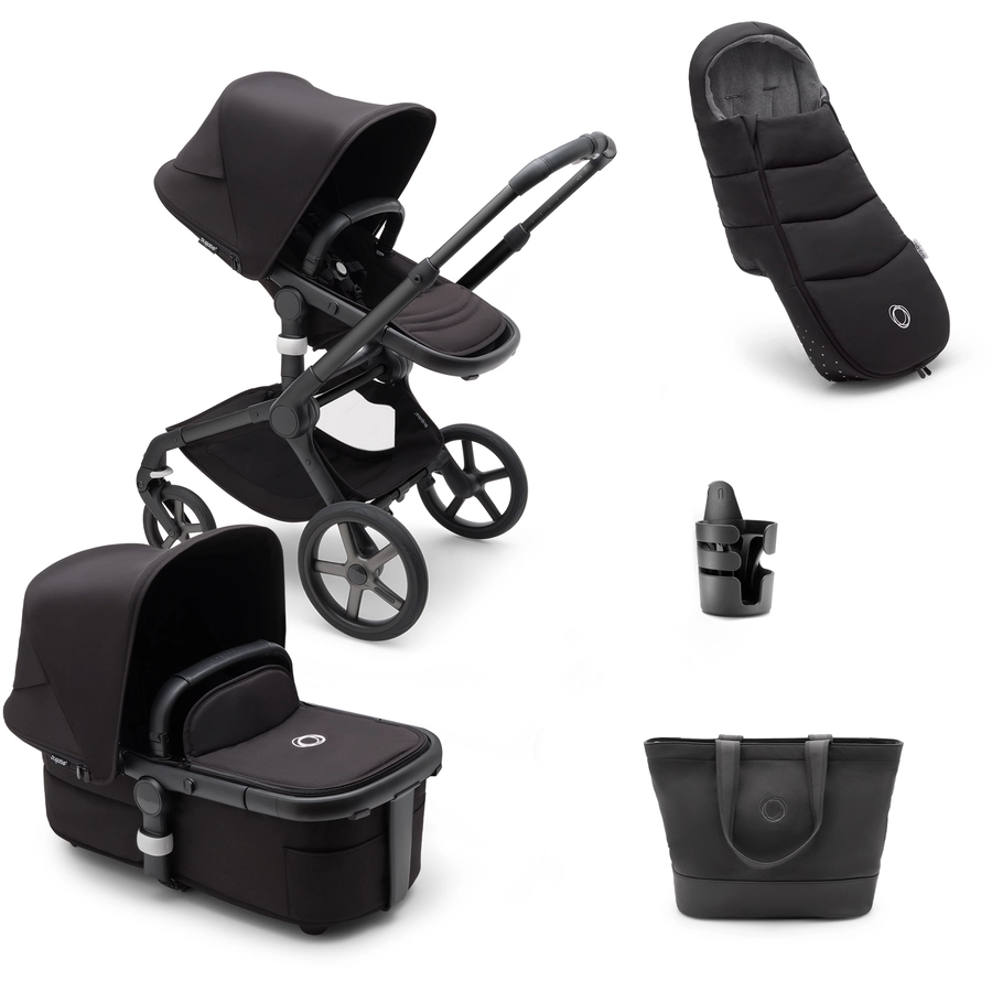 bugaboo Kombikinderwagen Fox 5 mit Zubehör GraphiteMidnight Black