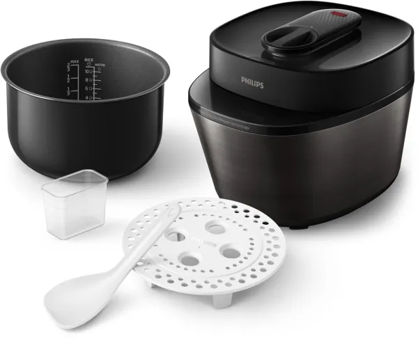 Philips HD2151 All-in-One - Multifunktionelt kogeapparat - 5 liter - 1 kW - sort