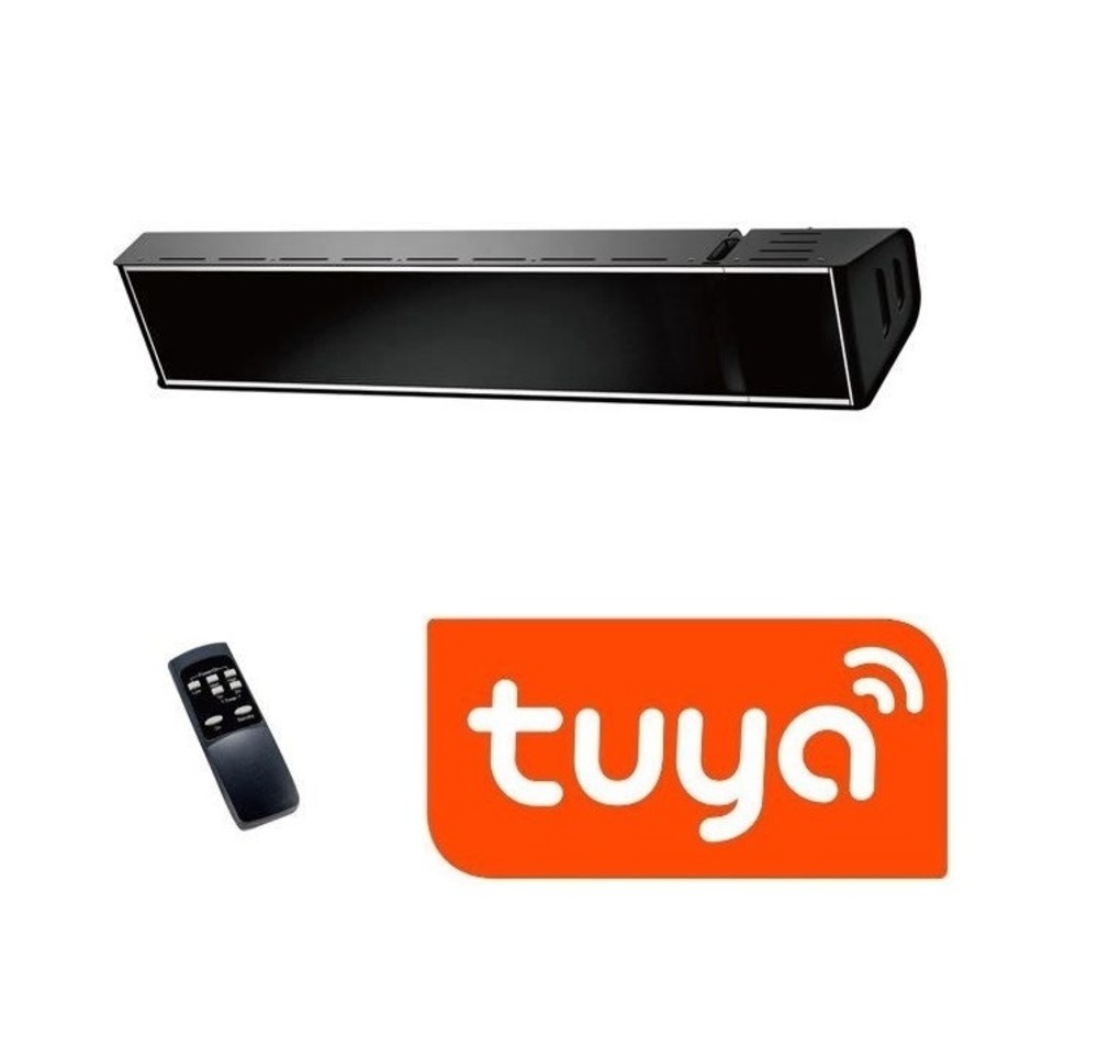 Chauffage infrarouge wifi 2000w en verre noir sined